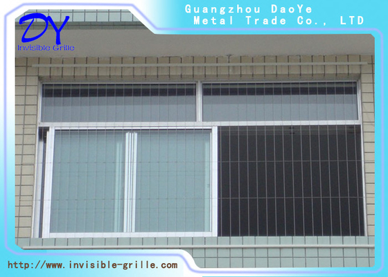 Modern Safe Window Invisible Grille Anodizing 2.0mm 3.0mm Aluminium Rail Track