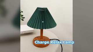 USB-C Charging Port Bedside Table Lamp with Wood Base & LED Bulb Dimmable Flaxen Fabric Shade Modern