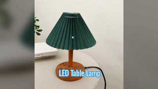 USB-C Charging Port Bedside Table Lamp with Wood Base & LED Bulb Dimmable Flaxen Fabric Shade Modern