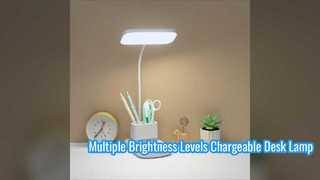 Multiple Brightness Levels Chargeable Desk Lamp Including Usb Charging Port
