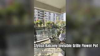 White Invisible Grill Accessories Invisible Grille Flower Pot
