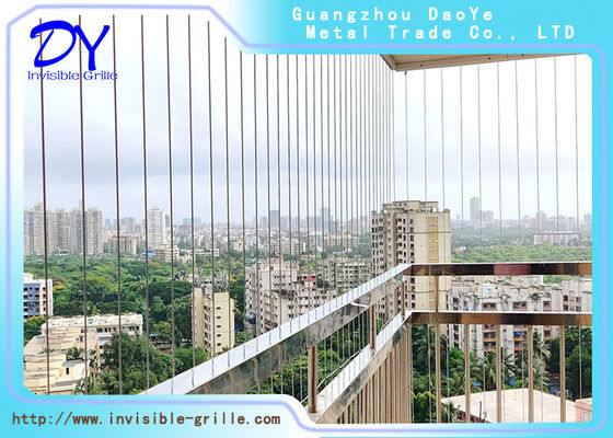 Protect Flower Balcony Grille Invisible Grey Strong Safety Solution Designed Buildings Security
