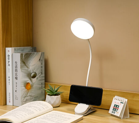 Wholesale Kids Modern LED Table Lamp Neck Clip-On Touch Control USB Rechargeable White Night Light for Students' Study