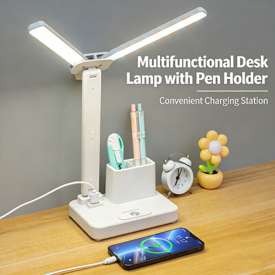 Factory Direct USB Touch Control Powered Small LED Desk Lamp Rechargeable Night Light Reading Lamp White Shade Dropshipping