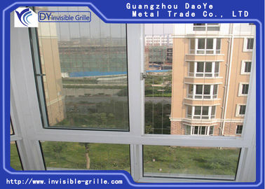 Fixed Invisible Window Security Grill , Stainless Steel Window Grill