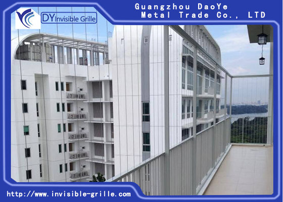 2m/Set White Balcony Invisible Grille Withstand High Pressure