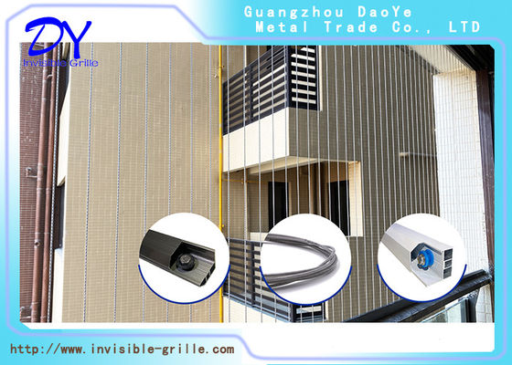 Modern Easy Cleaning Balcony Invisible Grille Nylon Coated Cable