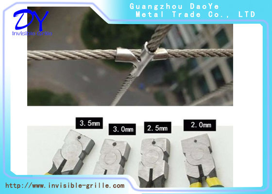 Fireproof Stainless Steel Cross Clip For 316 304 Wire Invisible Safety Grille
