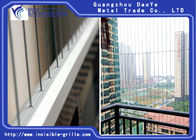 Safety Sliding Invisible Grille Slim Stainless Steel Wires Material