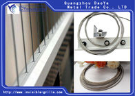 Anti Rust Invisible Grilles Stainless Steel Wire Silver Conductor Material