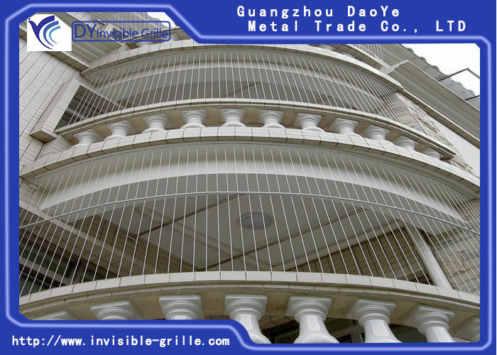Durable Balcony Invisible Grille Anti Rust 316 Stainless Steel Material