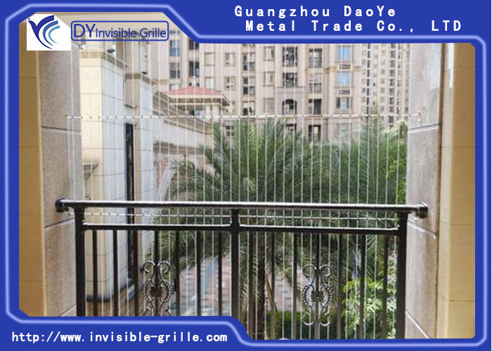 Protection Safety Stainless Steel Wire Grill  Aluminium for the Balcony Invisible Grille