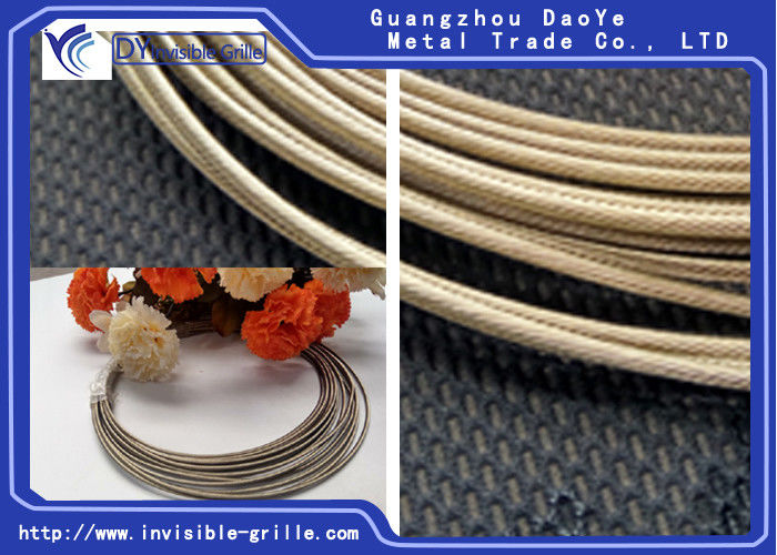 Anti Rust Invisible Grilles Stainless Steel Wire Silver Conductor Material
