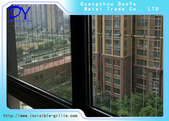 Home Safety Fire Rated Balcony Window Grill Stainless Steel Wires