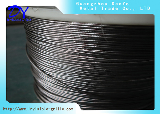 2.5mm Dia 304 / 316 Stainless Steel Wire For Safety Invisible Grille Systems