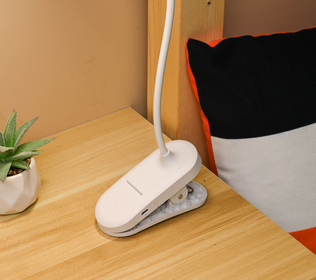 Adjustable Arm Bedroom Table Lamp With Three Level Brightness For Cozy Ambiance