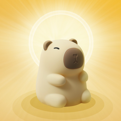 New Arrival Seven Color Silicone Capybara Night Lamp Birthday Gifts Night Light