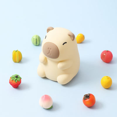 Custom Logo Capybara Kids Gift Bedroom Sleeping Cute Soft Lamp Color Gradient Dog Silicone Night Light