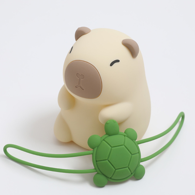 Custom Logo Capybara Kids Gift Bedroom Sleeping Cute Soft Lamp Color Gradient Dog Silicone Night Light