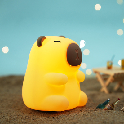 New Arrival Seven Color Silicone Capybara Night Lamp Birthday Gifts Night Light