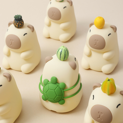 Rechargeable Lovely Design Soft Silicone Capybara Night Light For Child's Bedroom