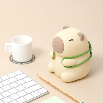 Rechargeable Lovely Design Soft Silicone Capybara Night Light For Child's Bedroom