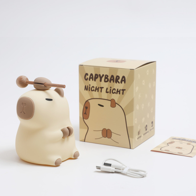 Cute Silicone Capybara Night Light Children's Nightlight Gift Usb Rechargeable Animal Silicone Night Lamp