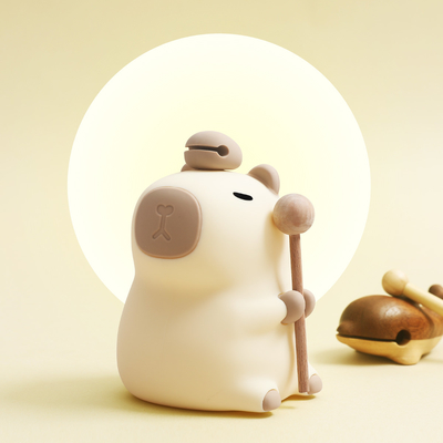 Modern Design Silicone Capybara Night Lamp Portable USB Rechargeable LED Light Source Touch Control Animal Lamp For Bedroom