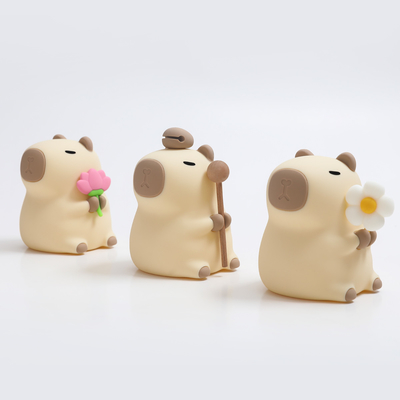 Cute Silicone Capybara Night Light Children's Nightlight Gift Usb Rechargeable Animal Silicone Night Lamp
