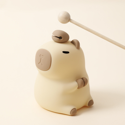 Modern Design Silicone Capybara Night Lamp Portable USB Rechargeable LED Light Source Touch Control Animal Lamp For Bedroom