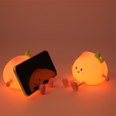 Holiday Gift Timed Sleep Relaxing Atmosphere Peach Silicone Night Lightpat Light