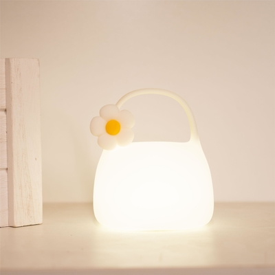 Modern Cute Portable Lamp Warm White LED Table Lamp for Bedroom USB Rechargeable Silicone Material
