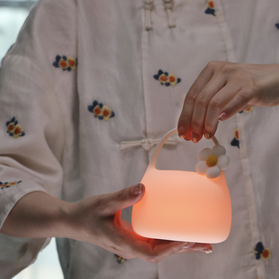 Custom Logo Portable Clapping Touch Control LED Night Light New Design Birthday Gift Bedroom Silicone Atmosphere USB Rechargeable