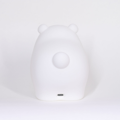 Little Bear Patting Silicone Night Light Children's Bedroom Baby Feeding Cute Creative Small Night Light Soft Light