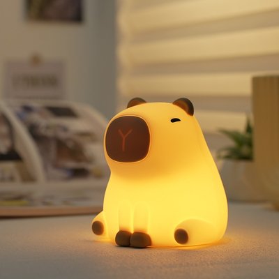New Cute Capybara Silicone Night Light Usb Rechargeable Led Pat Lamp Timing Dimming Decorative Table Sleep Night Lamp
