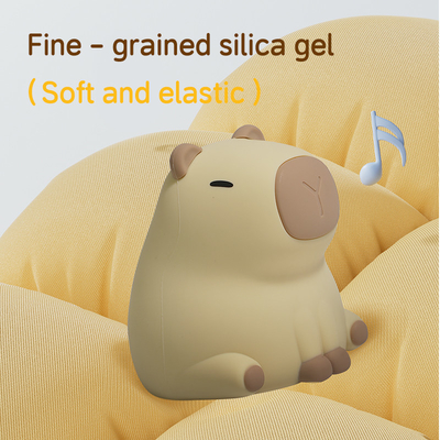 USB Rechargeable Dimming Capybara Night Lighting Silicone Night Lights Children's Bedroom Bedside Table Lamp