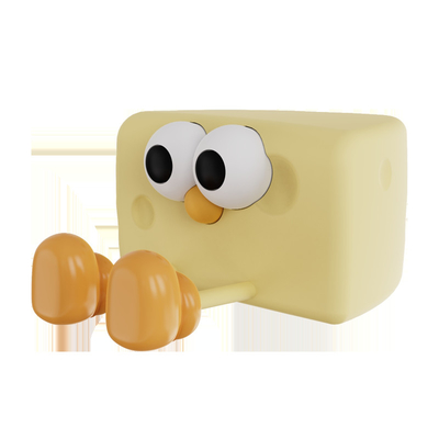 Funny Rechargeable LED Night Lamp Cute Cartoon Cheese Silicone Table Lamp Touch Sensor Animals DIY Kids Bedroom Gift Children
