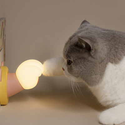 Factory Cute Sleeping Control CAT PAW USB Bedroom Lamps Silicone Lamp Rechargeable Touch Light Silicone Night Light