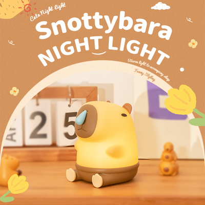 Wholesale Capybara Night Light Cute Animal Night Lamp Snottybara Silicone Touch Lights Decor Portable Rechargeable For Kids