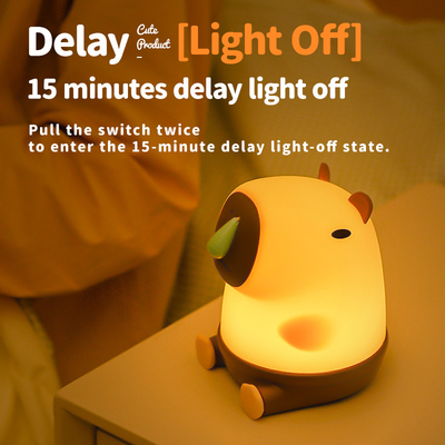 Wholesale Capybara Night Light Cute Animal Night Lamp Snottybara Silicone Touch Lights Decor Portable Rechargeable For Kids