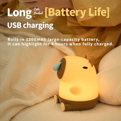 Wholesale Capybara Night Light Cute Animal Night Lamp Snottybara Silicone Touch Lights Decor Portable Rechargeable For Kids