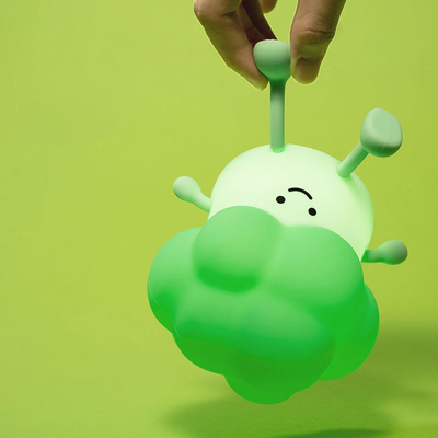 Cute Cartoon Broccoli To Accompany Children To Sleep Silicone Night Light Rechargeable Bedside Vegetable Lamp