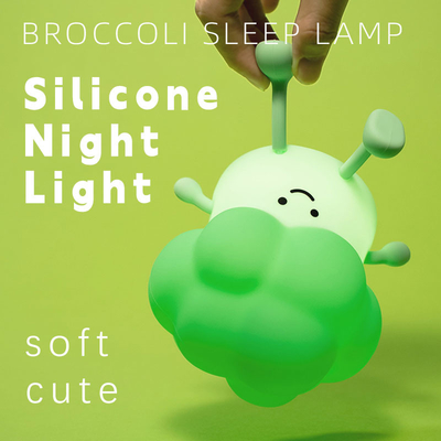 DY Trendy Sleep Silicone Night Light Rechargeable Bedside Vegetable Lamp 3 Level Dimming Broccoli Night Light