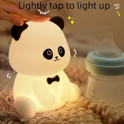 Gentleman Panda Night Light Kneading And Relieving Stress Office Ornament Bedhead Companion Sleep LED Desk Lamp