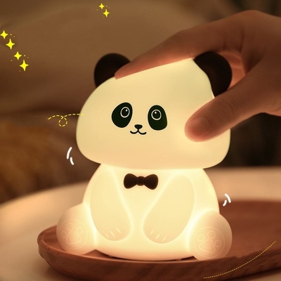 Cute Animal USB Rechargeable Baby Lamps Silicone Panda LED Night Light For Kids Night Lights