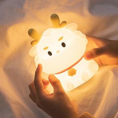 Smart Voice Dragon Charge With Sleeping Silicone Pat Creative Night Light Gift Colorful Atmosphere Light