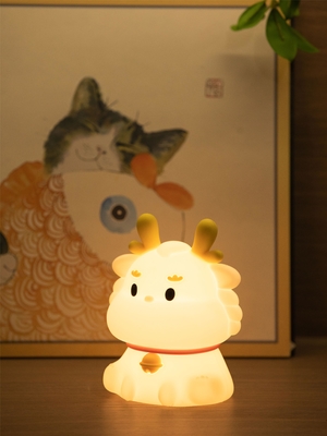 Smart Voice Dragon Charge With Sleeping Silicone Pat Creative Night Light Gift Colorful Atmosphere Light