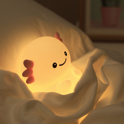 Modern Design Silicone Night Light Cute LED Warm White Colorful Night For Kids Bedroom Touch Control