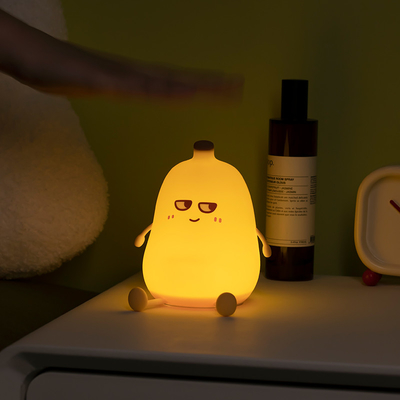 Modern Design Cute Banana Night Light Rechargeable Dimmable LED Small Desk Lamp Funny Table Decorations For Bedroom Atmosphere