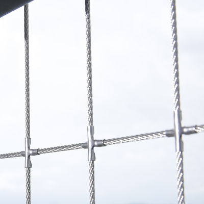 2.0mm 316 Stainless Steel Wire High Rise Building Balcony/Window Invisible  Safty Grille